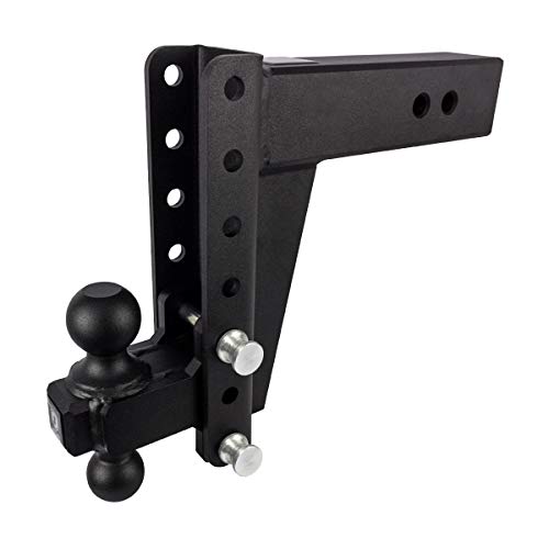 Bulletproof Hitches HD308 3.0" Adjustable Heavy Duty (22,000lb Rating) 8" Drop/rise Trailer Hitch With 2" And 2 5/16" Dual Ball (black Textured Powder Coat, Solid Steel)