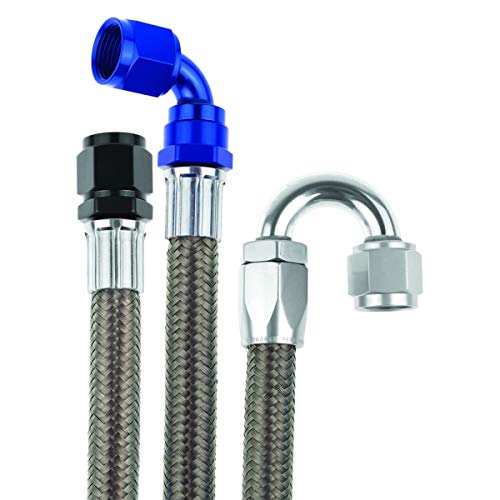 SPEEDFX 5320410 Stainless Steel Braided Racing Hose -4AN 10 Foot