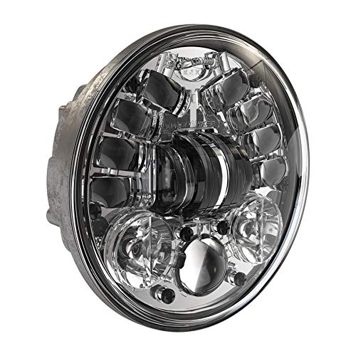 J.W. Speaker 0555101 Model 8690 Adaptive 2 LED Motorcycle Headlight Chrome 5.75 Inch
