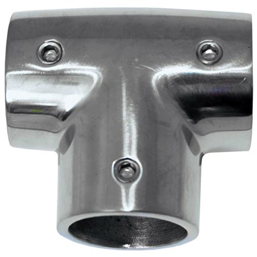 Whitecap Industries 6043C 90 Degree Stainless Steel Tee Rail Fitting 7/8 Inch