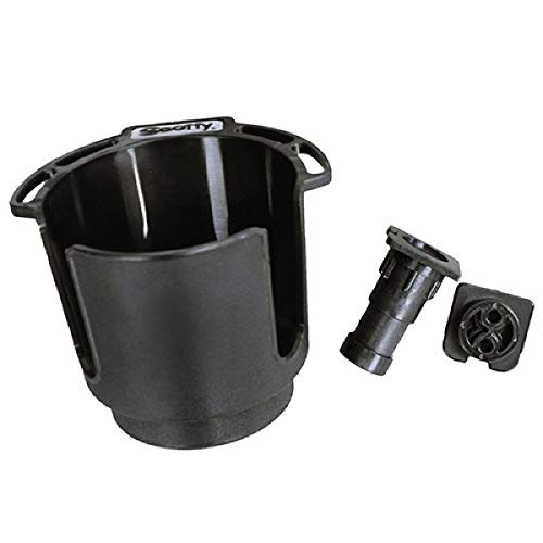 Scotty Downriggers 0311BK Drink Holder with Accessory Rack and Mounting Hardware