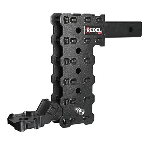 Gen-Y Hitch GH-13055X Gen-Y Phantom-X Tactical Series-2" Hollow Shank, 5 Pocket 9.5" Drop, 7k, With Platinum Ball Mount