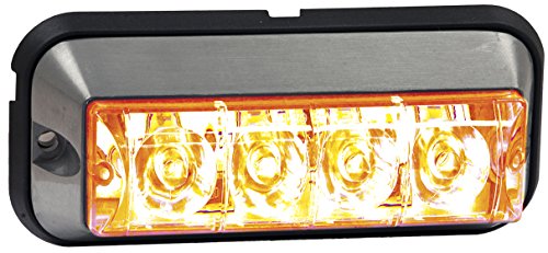 Buyers 8891004 4-7/8" Rectangular LED Strobe Light, Amber