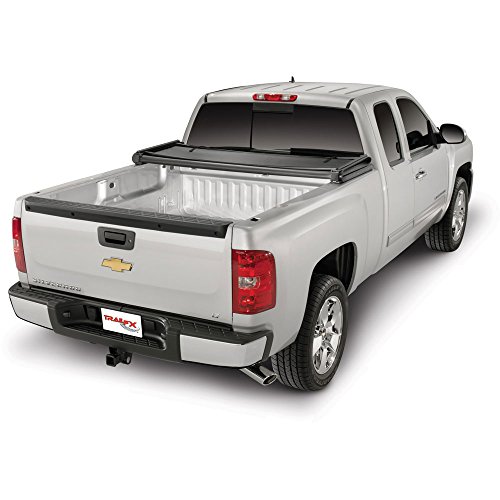 TrailFX TFX1005 Soft Tri-Fold Tonneau Cover Black Vinyl with Aluminum Rails