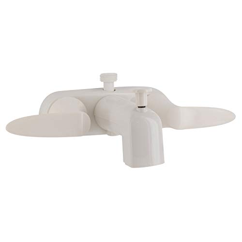 Valterra PF223205 Faucet 4" Tub W/shower D-Spud White 2-Lever Handle