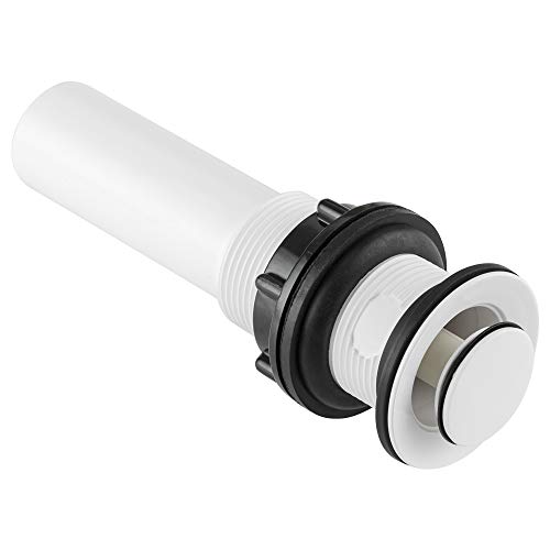 Dura Faucet DFPU202WT Universal Rv Bathroom Sink Pop-Up With No Overflow (white)