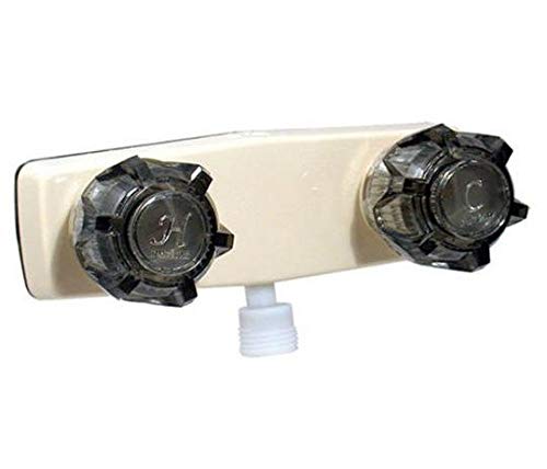 Valterra PF213142 RV Shower Faucet 4-Inch Center 2-Valve Biscuit with Vacuum Breaker