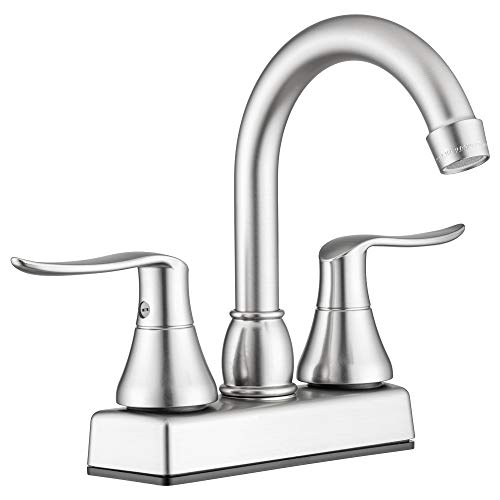 Dura Faucet DF-PB155LH-SN RV Bar Faucet with Classical Levers Brushed Satin Nickel
