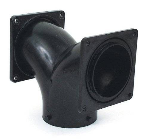 Valterra T1039 RV Sewer Elbow 2-Way 3" Bayonet x 3" Rotating Flange