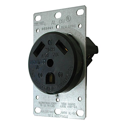 Valterra DG30VP 30 Amp RV Receptacle with Metal Mounting Plate