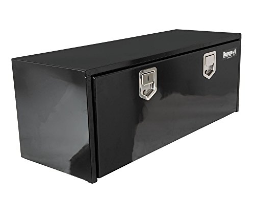 Buyers 1702110 18x18x48 Black Steel Underbody Truck Box with Paddle Latch