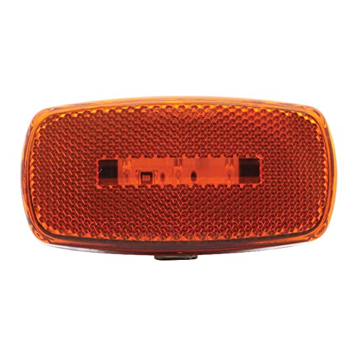 Optronics MCL32ABS LED Marker Light Oval Amber Lens Black Base