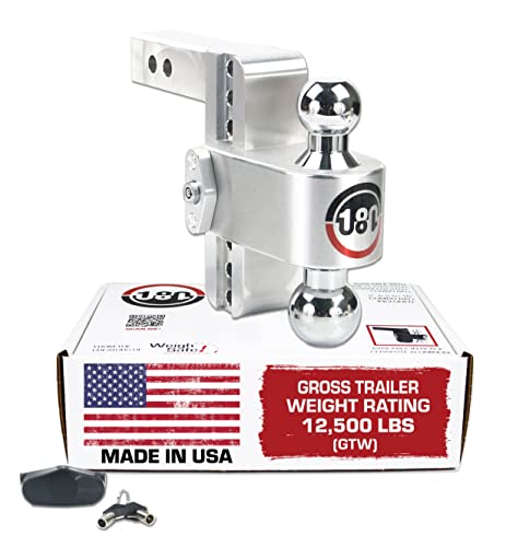 Weigh Safe CTB62 Adjustable Trailer Hitch Ball Mount 6" Drop 2" Receiver 12,500 lbs