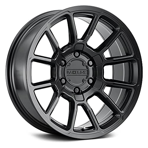 Raceline Wheels 950B-89050+18 950b Gauge 18x9 5x5" +18mm Satin Black Wheel Rim 18" Inch