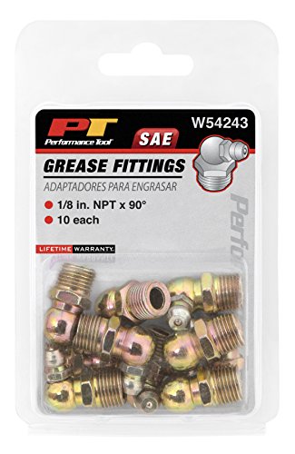 Performance Tool W54243 Wilmar Corp. /  10PK 1/8-27 90 Deg Grease Fitt