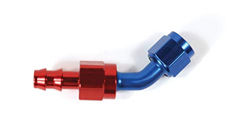 SPEEDFX 520645 -6AN 45 Degree Push-On Hose End Red/Blue