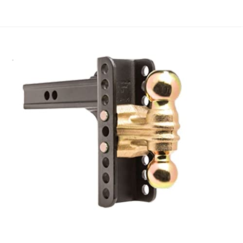 Blue Ox BXH14161 Adjustable Ball Mount 2" Receiver 6" Drop Rise with Dual Ball