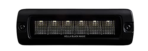 Hella 358176221 Black Magic LED Mini Light Bar 6.2" Flush Mount Flood Beam