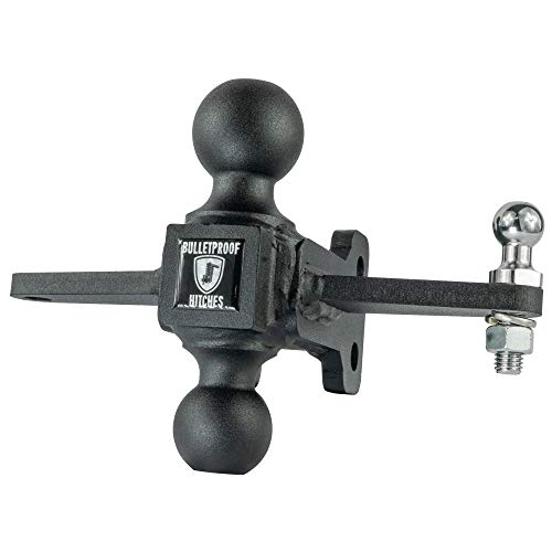 Bulletproof Hitches MDSWAYCONTROLBALL Medium Duty Sway Control Ball Mount With 2" And 2-5/16" Solid Steel Combination Ball Mount Rated To 14,000 Lbs.