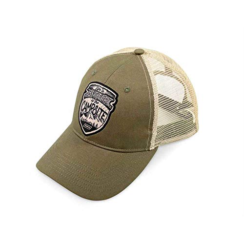 Camco 53360 Life Is Better At The Campsite Trucker Hat - Olive Green