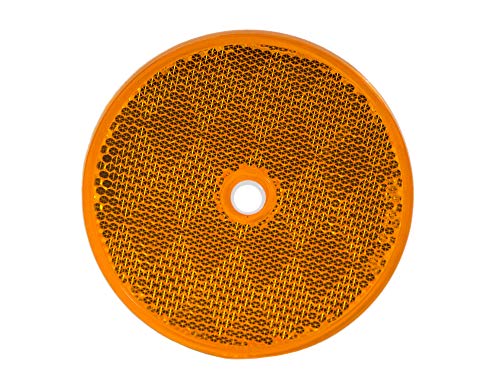 Buyers 5623317 3.1875 Inch Amber Round Dot Bolt-On Reflectors