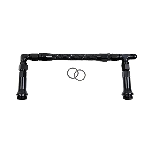 SPEEDFX 575108BK Dual Inlet Fuel Line Kit for Holley Ultra HP Carburetors -8AN to 1/2 NPT Black