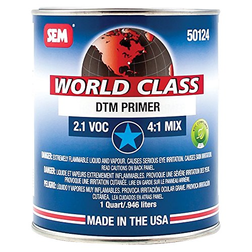 SEM Products 50124 World Class DTM Primer Quart - Neutral Gray
