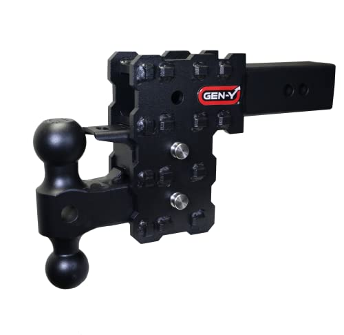 Gen-Y Hitch GH-2423X Phantom-X 16K Adjustable Drop Hitch with Dual-Ball and Pintle Lock for 2.5" Receiver