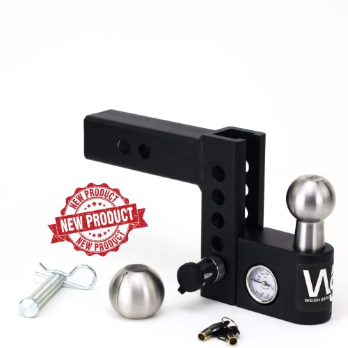 Weigh Safe AWS4-2 Adjustable Ball Mount with Built-in Scale 4" Drop 2" Receiver