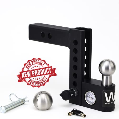 Weigh Safe AWS6-2 Adjustable Ball Mount with Built-In Scale 6" Drop 2" Receiver