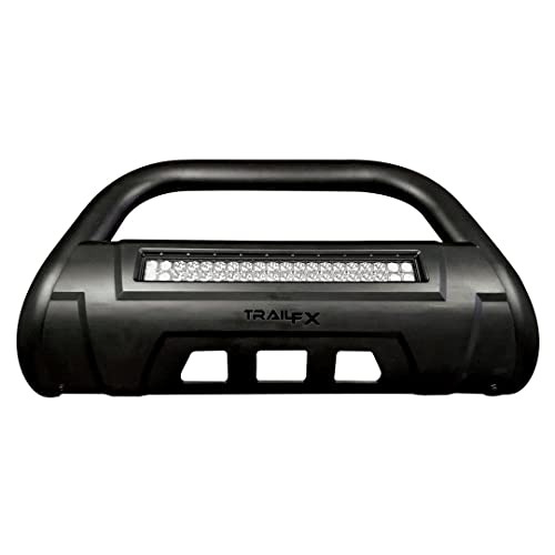 TrailFX B1613T 3.5" Oval Bull Bar with Skid Plate Black Powder Coated