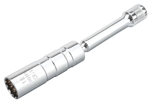 Performance Tool W80543 12 Point Mag Spark Plug Socket - 3/8" Drive, 16 mm Size, Swivel Design for Easy Access