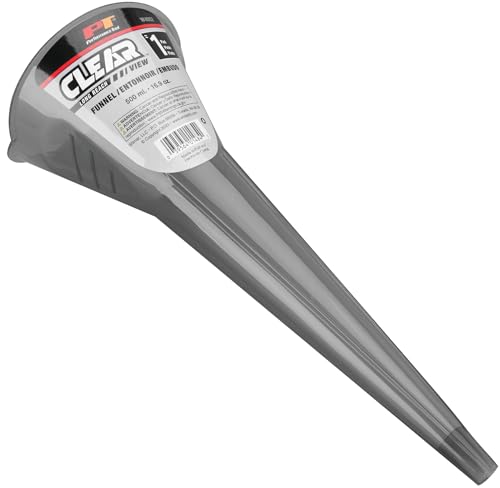 Performance Tool W4052 Clear View Long Reach Funnel - 1 Pint, Upgraded Design for Clean and Quick Transfers