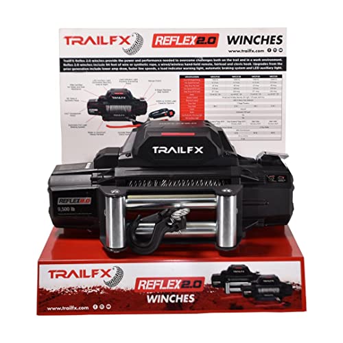 TrailFX REFLEX2DSP Countertop Winch Display Stand - Red Metal 21x12