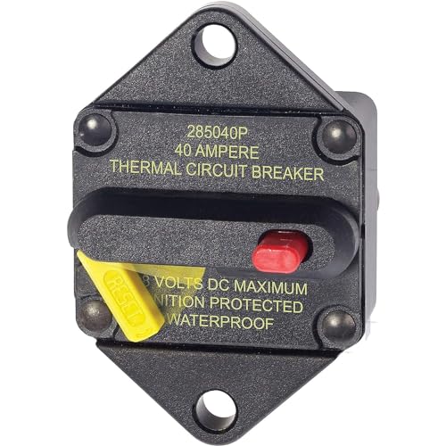 Blue Sea Systems 7084BSS 285 Series 60A Panel Mount DC Circuit Breaker