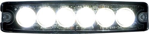 Buyers 8892201 Ultra Thin 5 Inch LED Strobe Light Clear