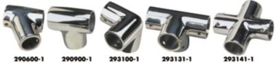 Sea-Dog Line 293131-1 Rail Tees - Stainless, stainless 4-way corner fitting, 1in