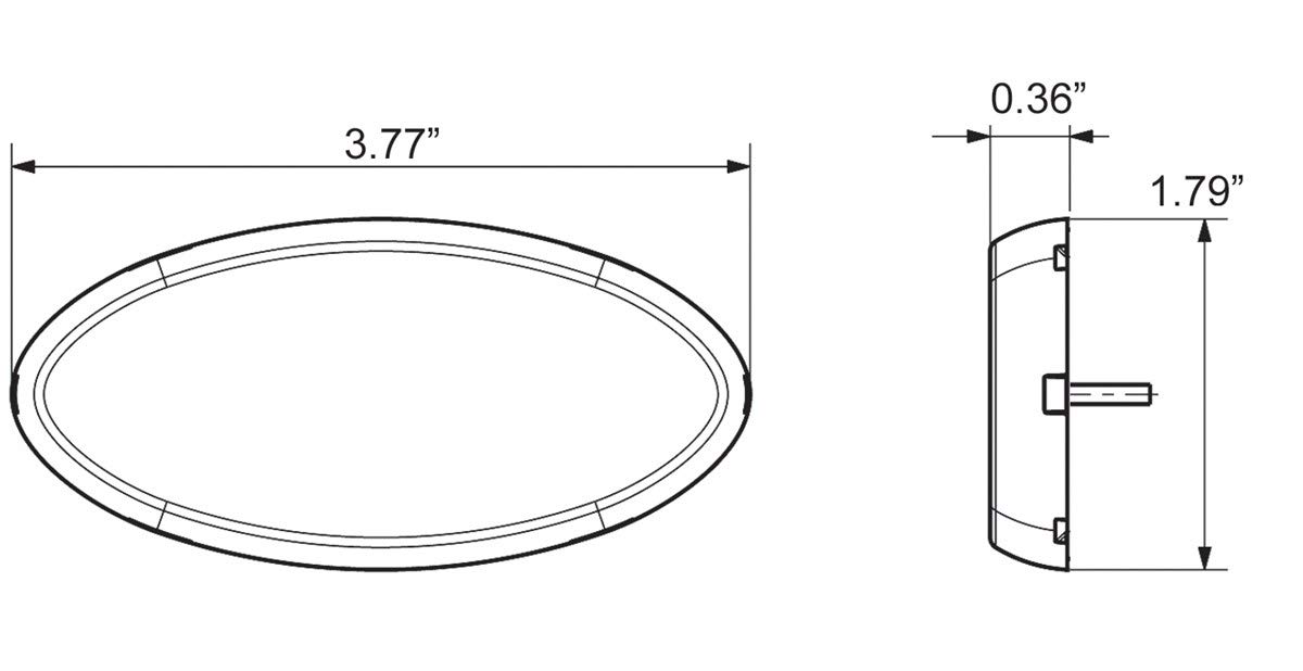 Optronics MCL0030ABBP 2x4 LED Amber Marker Clearance Light with Black Base