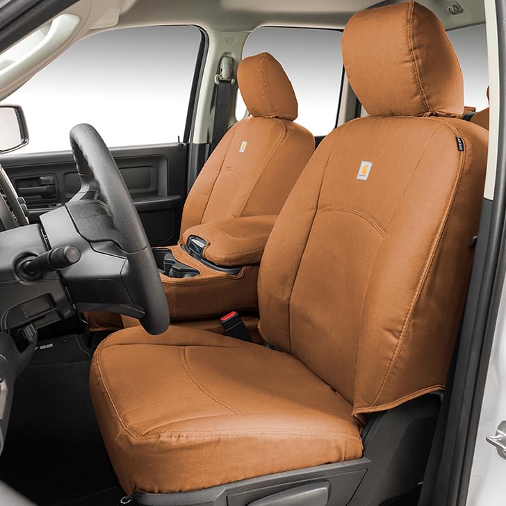 Covercraft GTT787CABN Carhartt PrecisionFit Custom Front Row Seat Covers - Brown