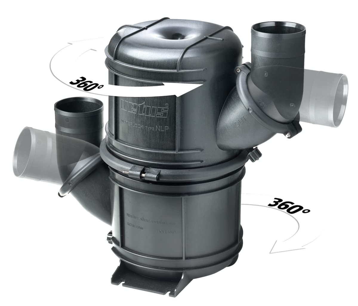 Vetus NLP50 Dual Stage Rotatable Waterlock Muffler 50mm