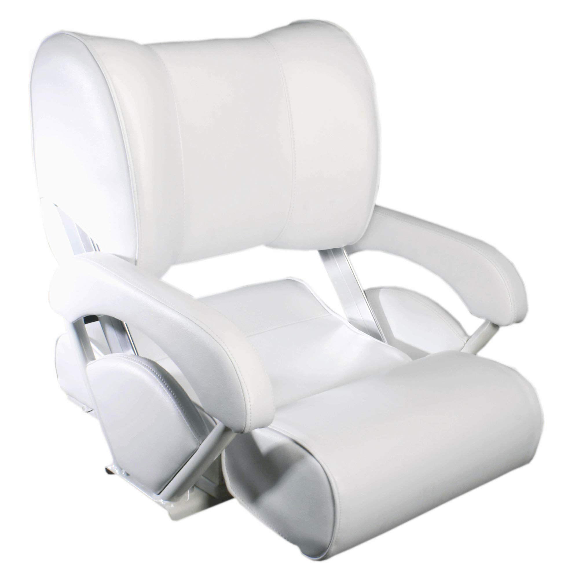 Springfield Marine 1043001 Twin 46 Flip-Up Boat Seat Off-White