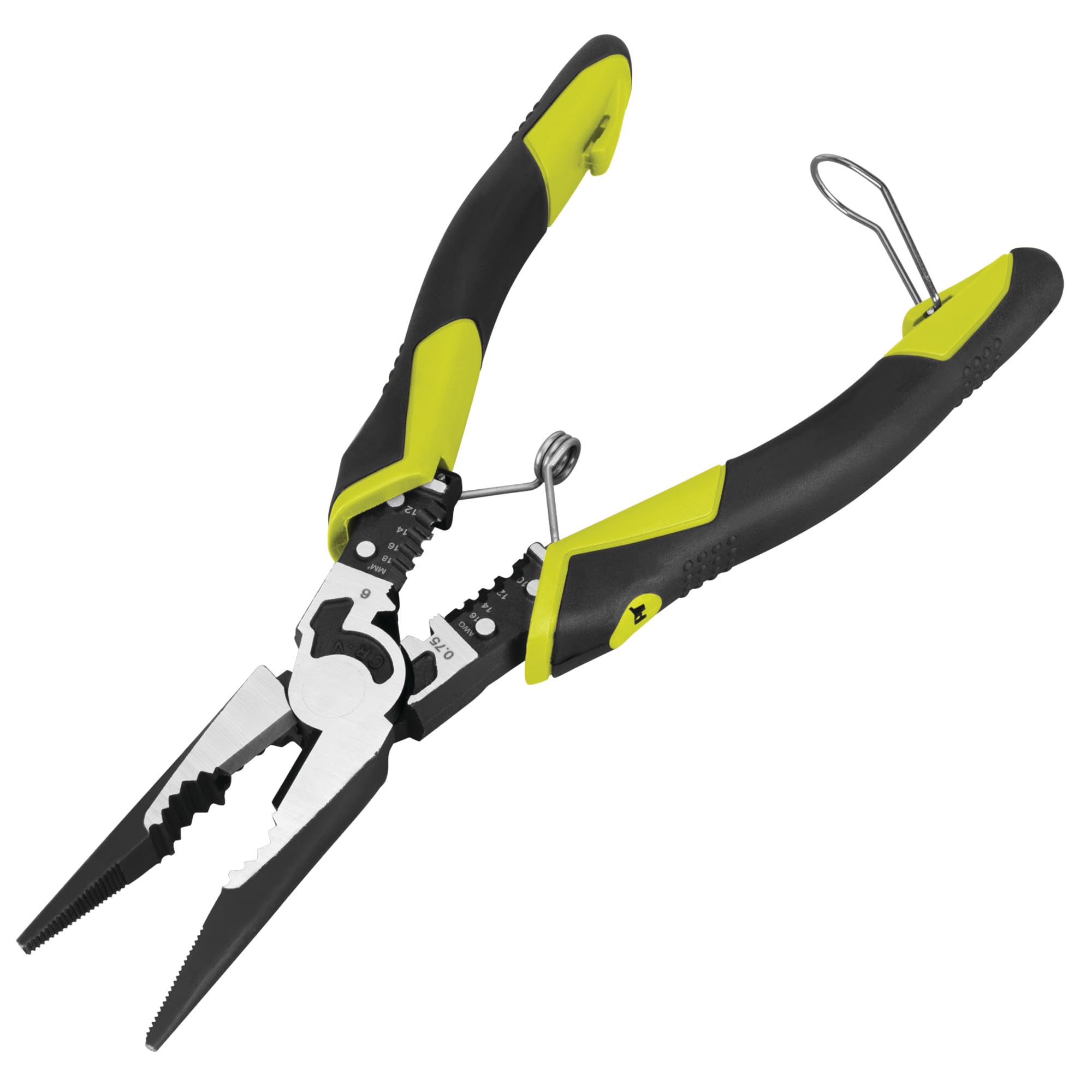 Performance Tool W86507 Wilmar Corp. /  8-1/2" Multifunction Long Nose Pliers