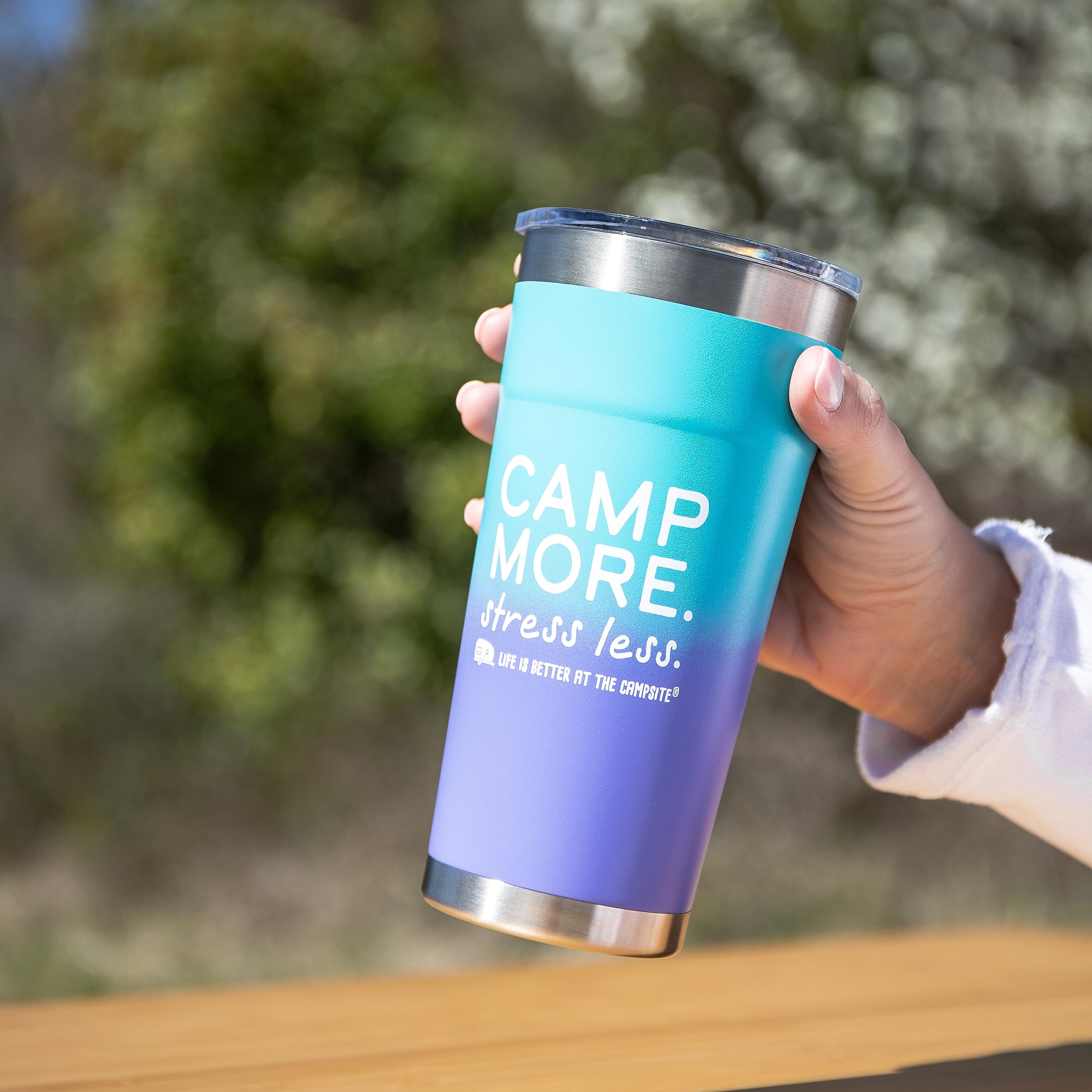 Camco 53317 Life is Better at The Campsite 20oz Insulated Tumbler