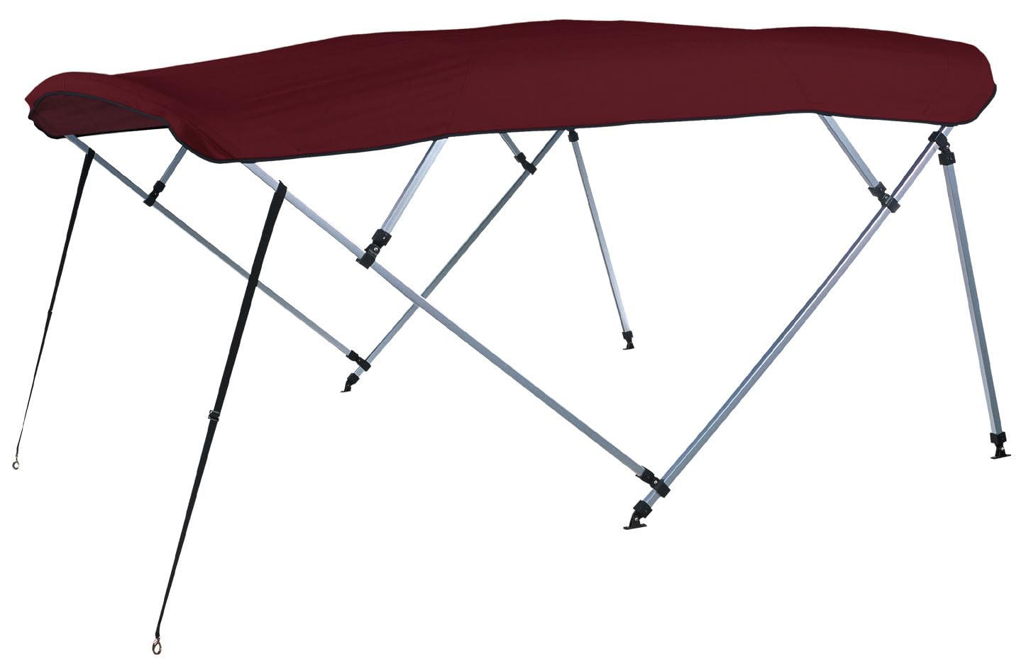 Carver Covers A(8SQ)4893UB-08 4-Bow Bimini Top 48" High Acrylic Canvas Burgundy