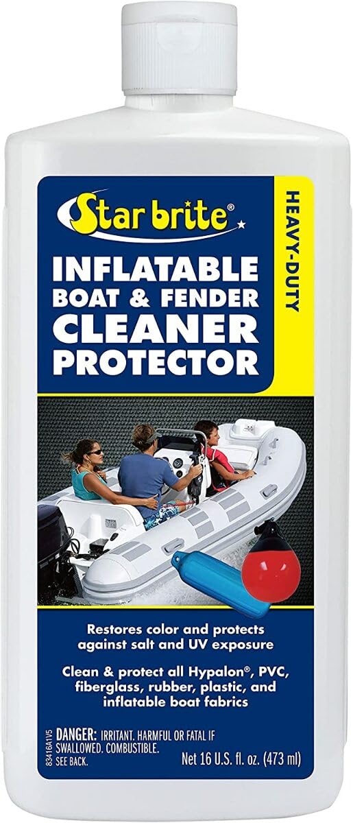 Starbrite 083416P Heavy-Duty Inflatable Boat & Fender Cleaner & Protector - Revitalize and Protect PVC, Hypalon, Neoprene, Rubber, Plastic and All Inflatable Fabrics- 16oz (P)