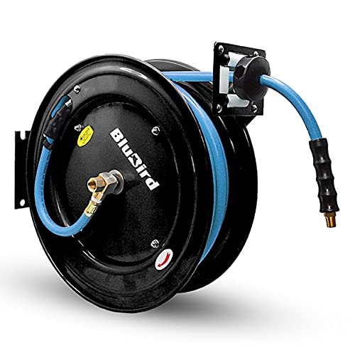 BluBird BBR1250 Retractable Air Hose Reel 1/2" x 50' Auto-Rewind