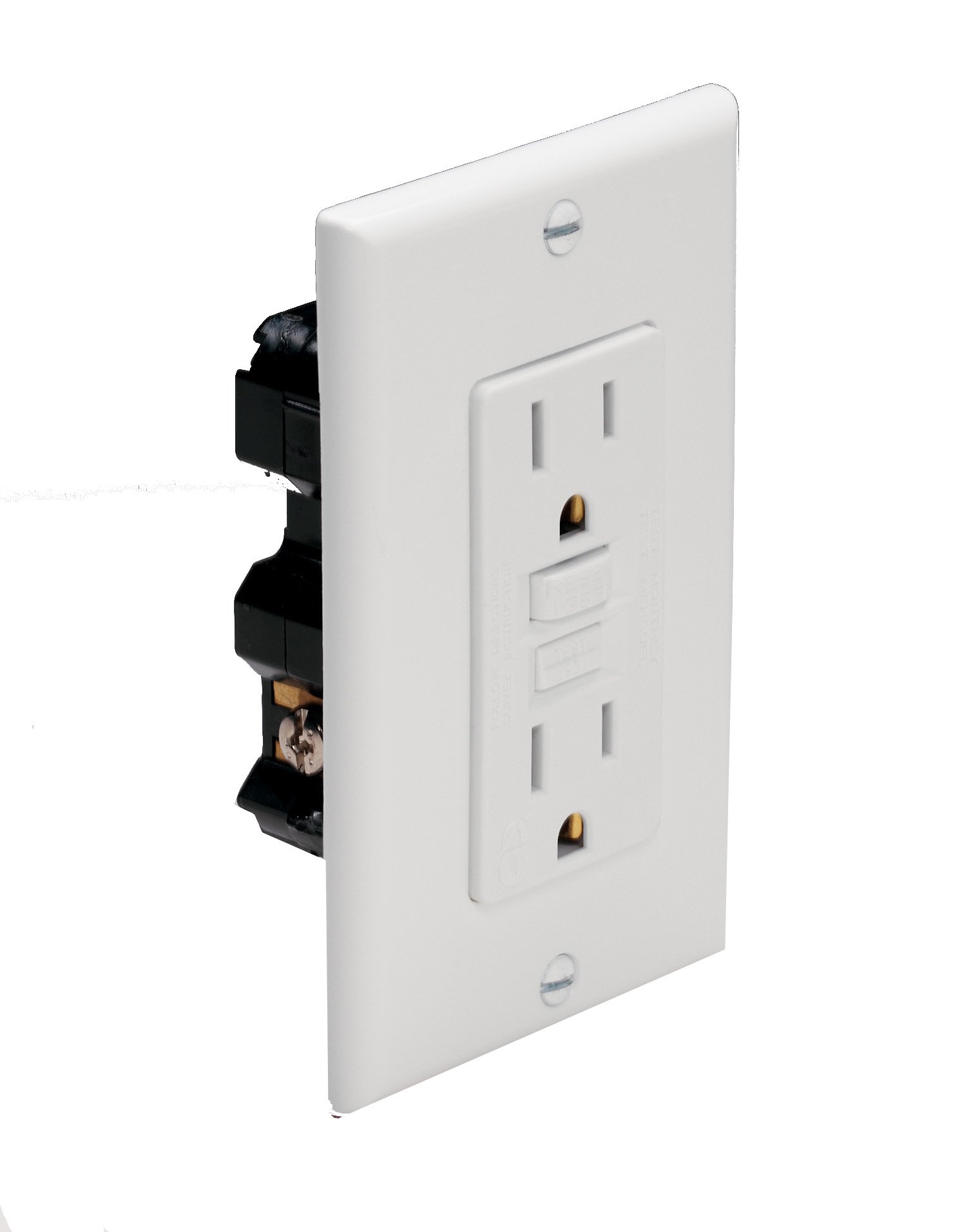 Marinco 1591-FI.WHITE Marine Electrical Duplex GFCI Receptacle (15-Amp Straight Blade, 125-Volt, Female, Ivory)