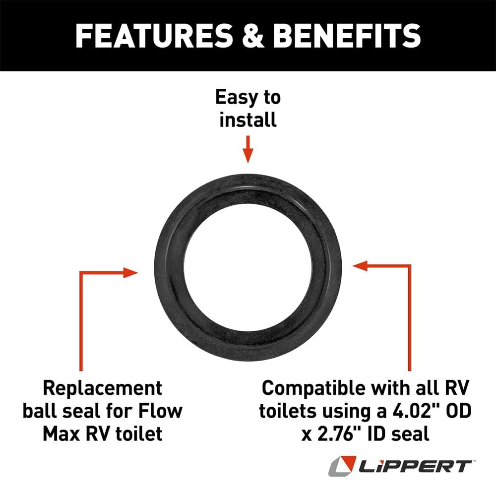 Lippert Components 2023038024 Flow Max RV Toilet Flush Ball Seal Kit