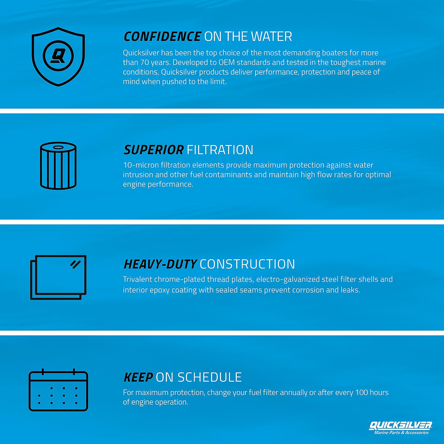 Quicksilver 8M0204703 Water Separating Fuel Filter Disc