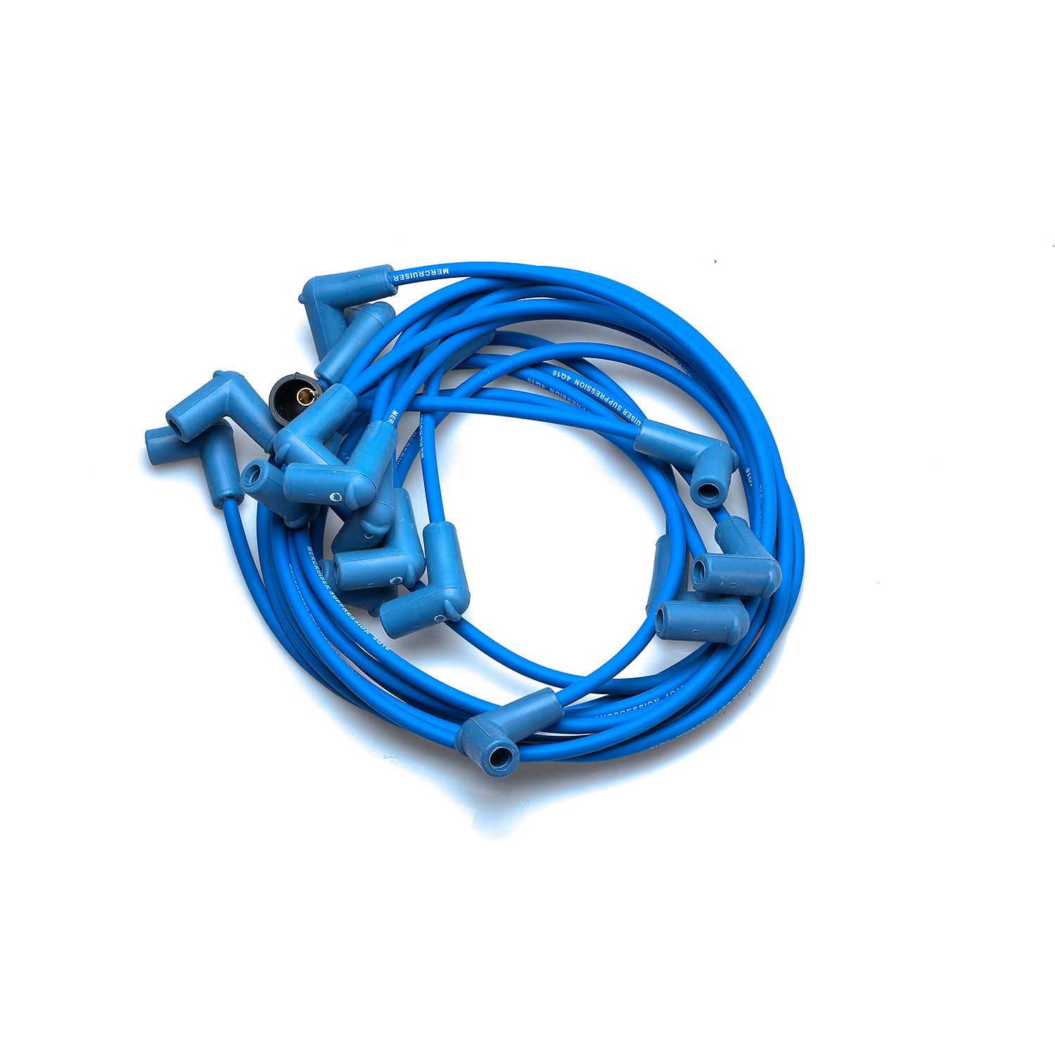 Quicksilver 847701Q7 Blue Wire Spark Plug Wire Kit for V8 MerCruiser